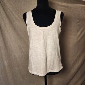 Women's Sz S Boden Tank Top Sleeveless White Shirt Lightweight Cotton Classic